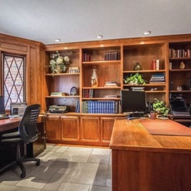04 Office (bay window, wall to wall wood paneling)